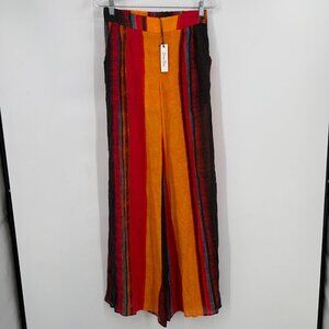 Dress Day Multicolor Striped Wide-Leg Lined Pants Women’s M NWT